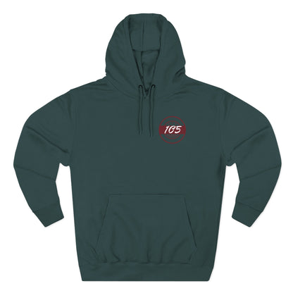 Adult 105 Christian Marron and White Letters Hoodie