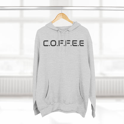 Adult Coffee Christian Black Words Only Pullover Hoodie