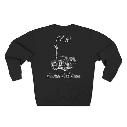 Adult Fam White Words Crewneck