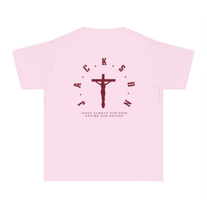 Youth Jackson Believing Christian Marron Letters & Cross