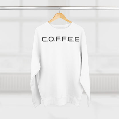 Adult Coffee Christian Black Words Only Crewneck