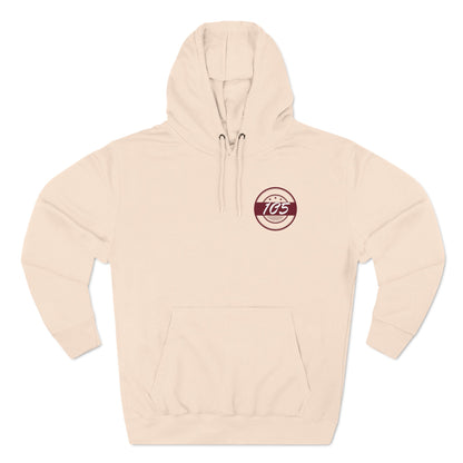 Adult 105 Christian Marron and White Letters Hoodie