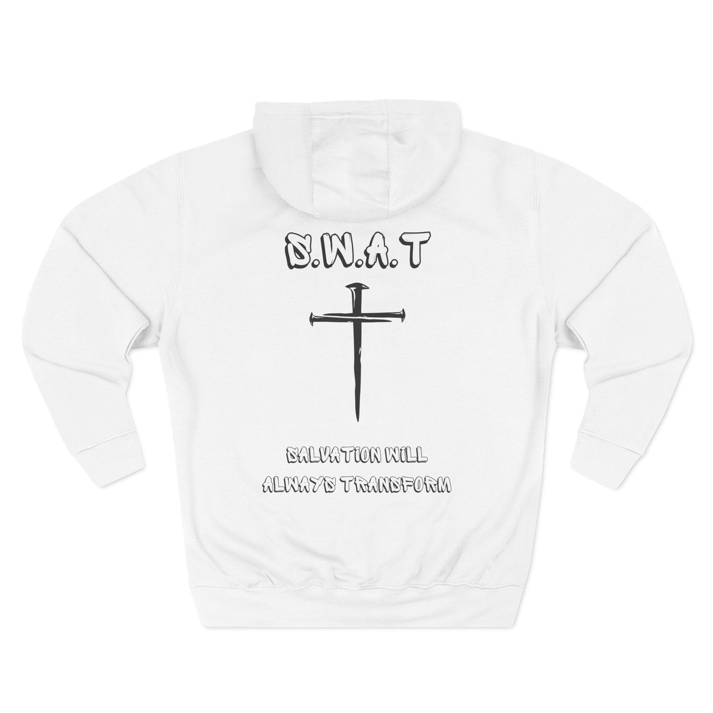 Adult Swat Christian Black Words Pullover Hoodie