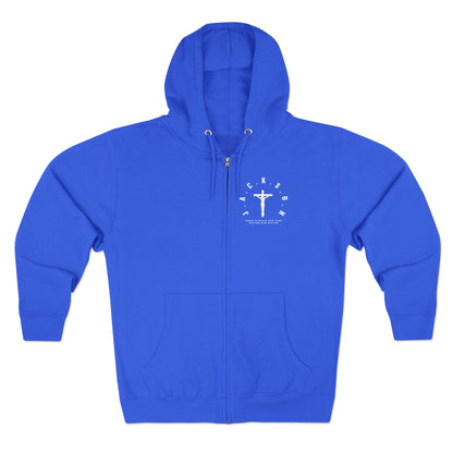 Jackson White Hoodie Zipper