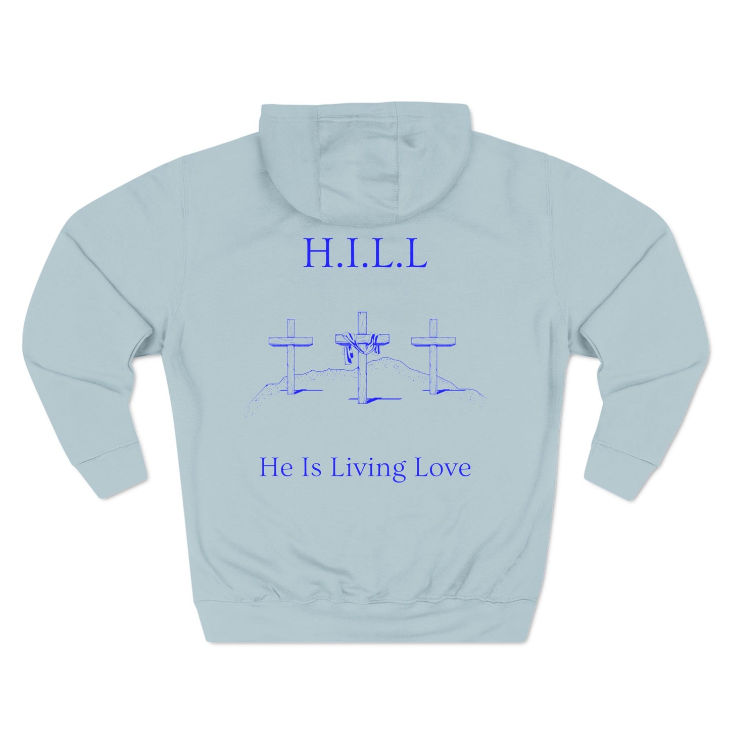 Hill Christian Blue Words Hoodie