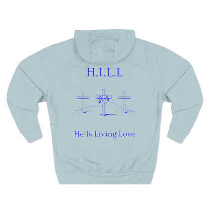 Hill Christian Blue Words Hoodie