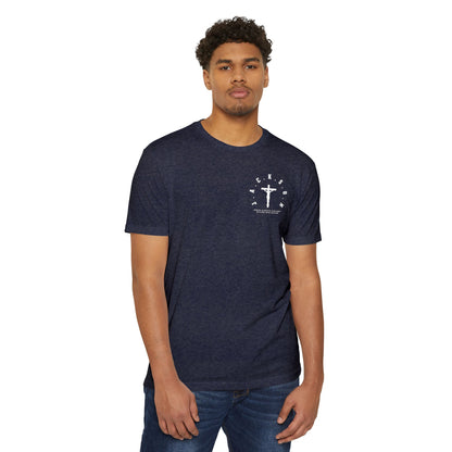 Adult Jackson White Cross & Letters Premium Tee