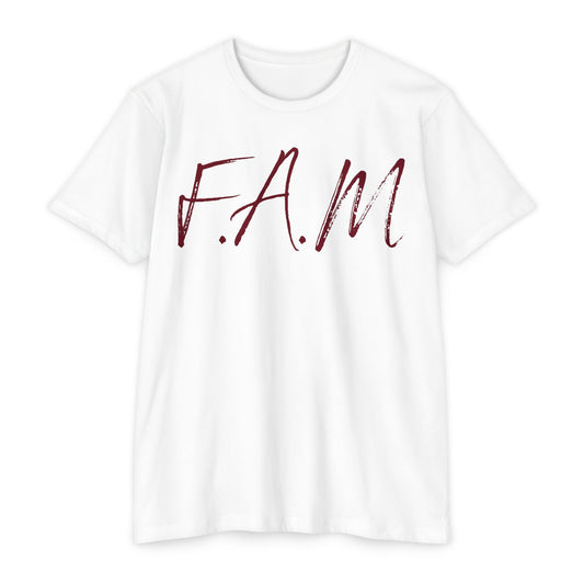 Fam Christian Marron Letters & Image Blended