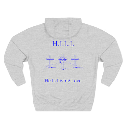 Hill Christian Blue Words Hoodie