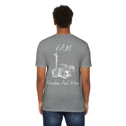 Adult Fam Christian White Letters & Image Premium Tee