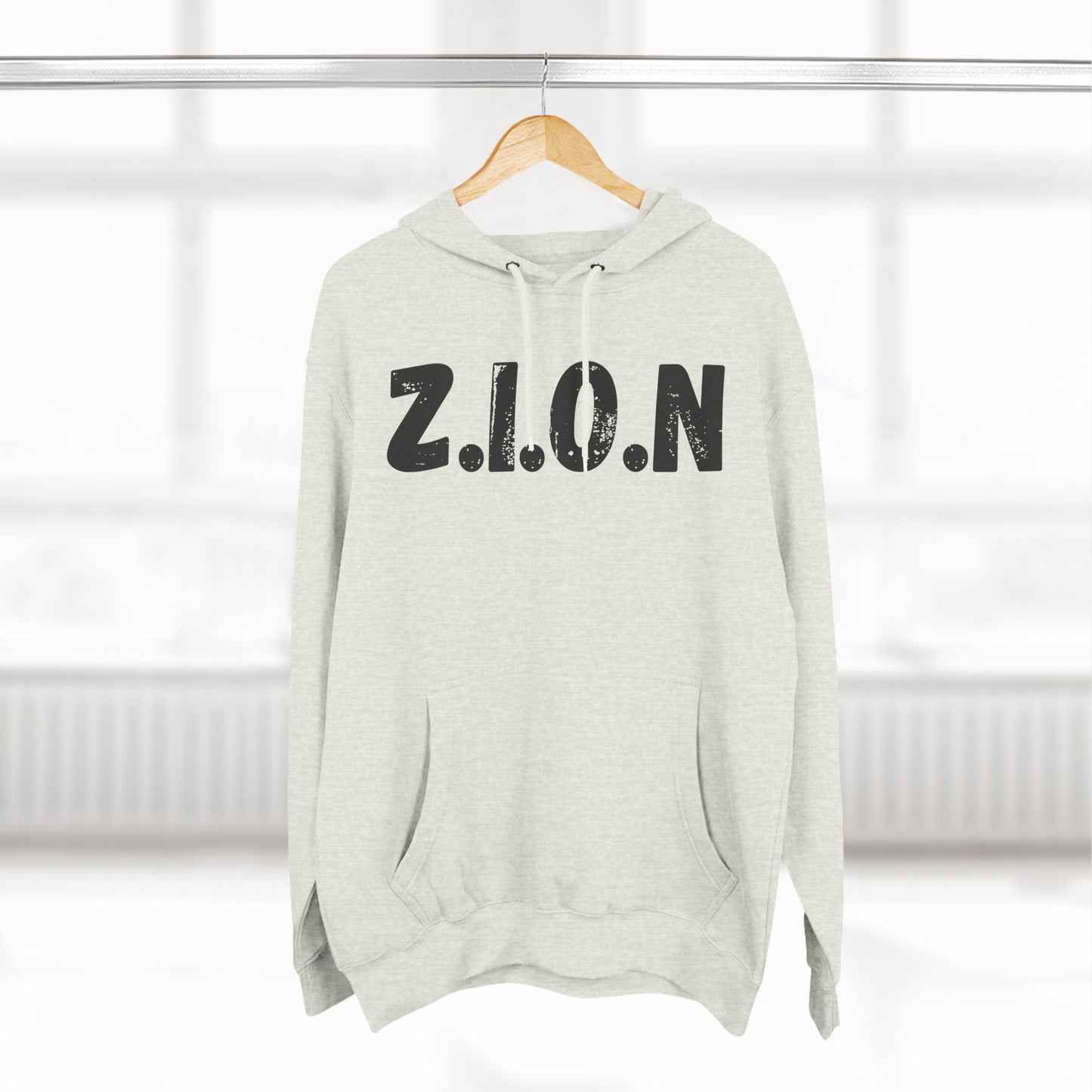Zion Hoodie Black Words & Image