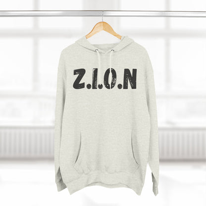 Zion Hoodie Black Words & Image