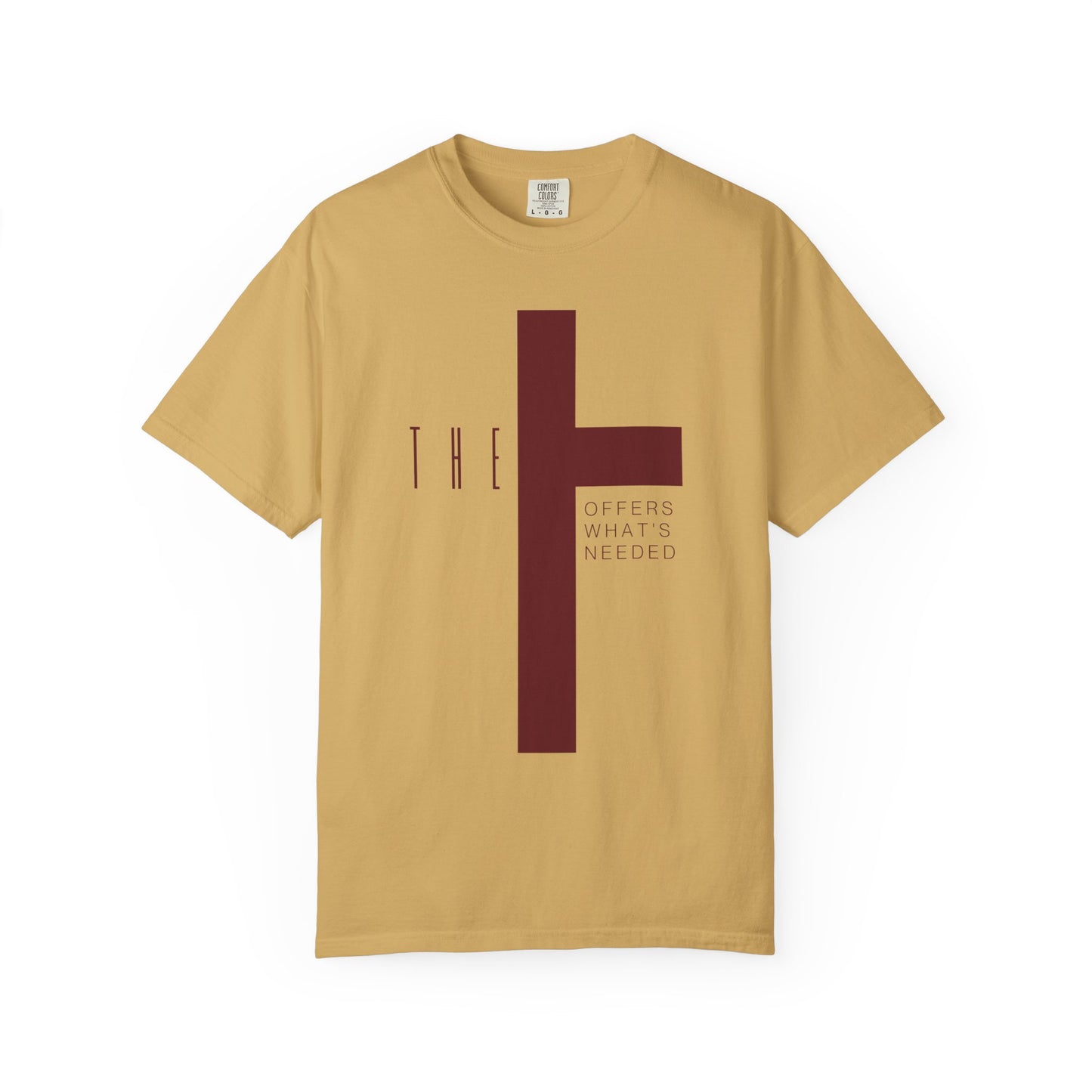 Adult T-Town Christian Marron Letters & Cross