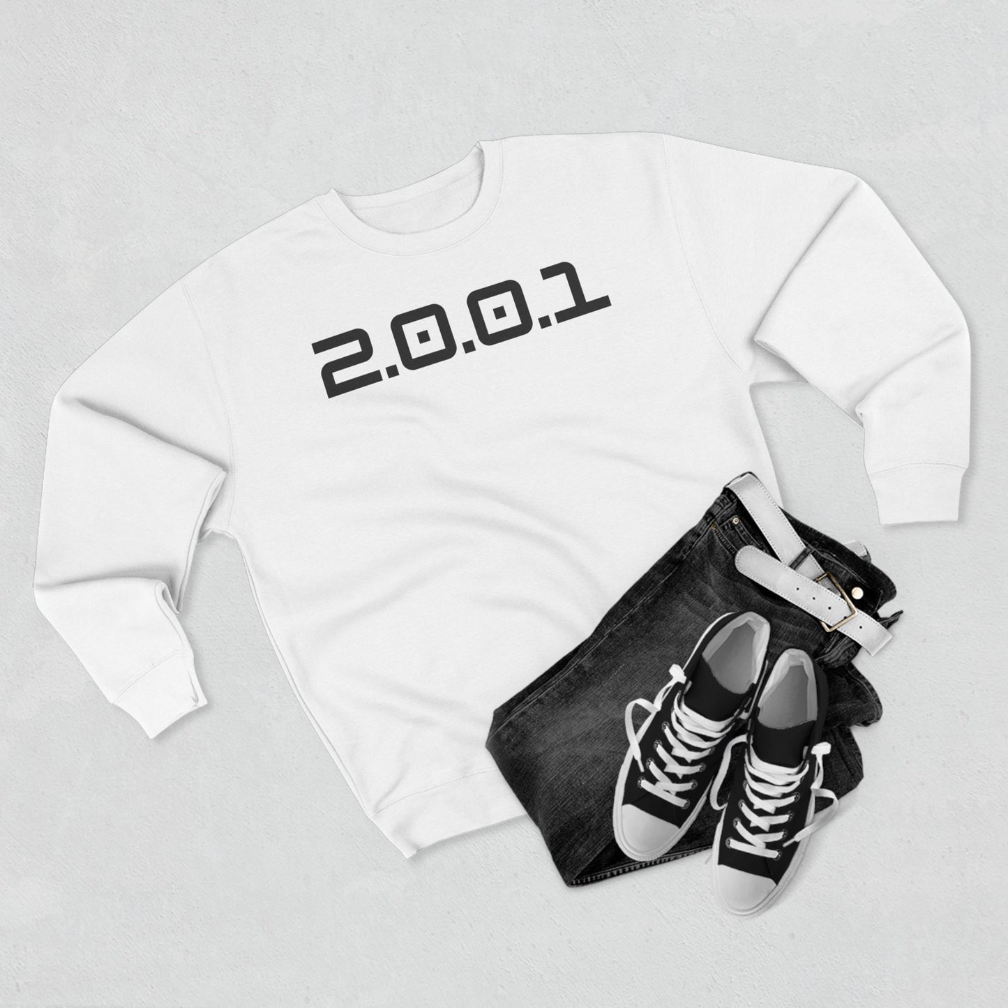 Adult 2001 Christian Black Words Crewneck