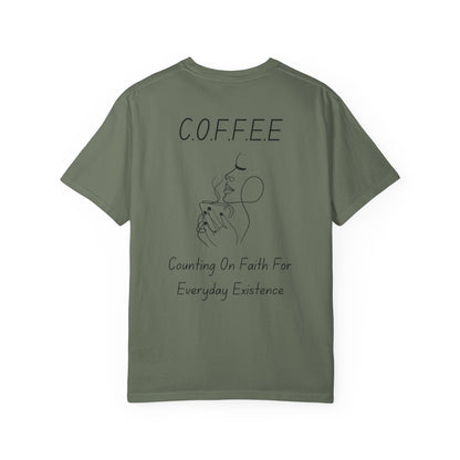 Specialty Adult Coffee Christian Blue Words & Woman Image