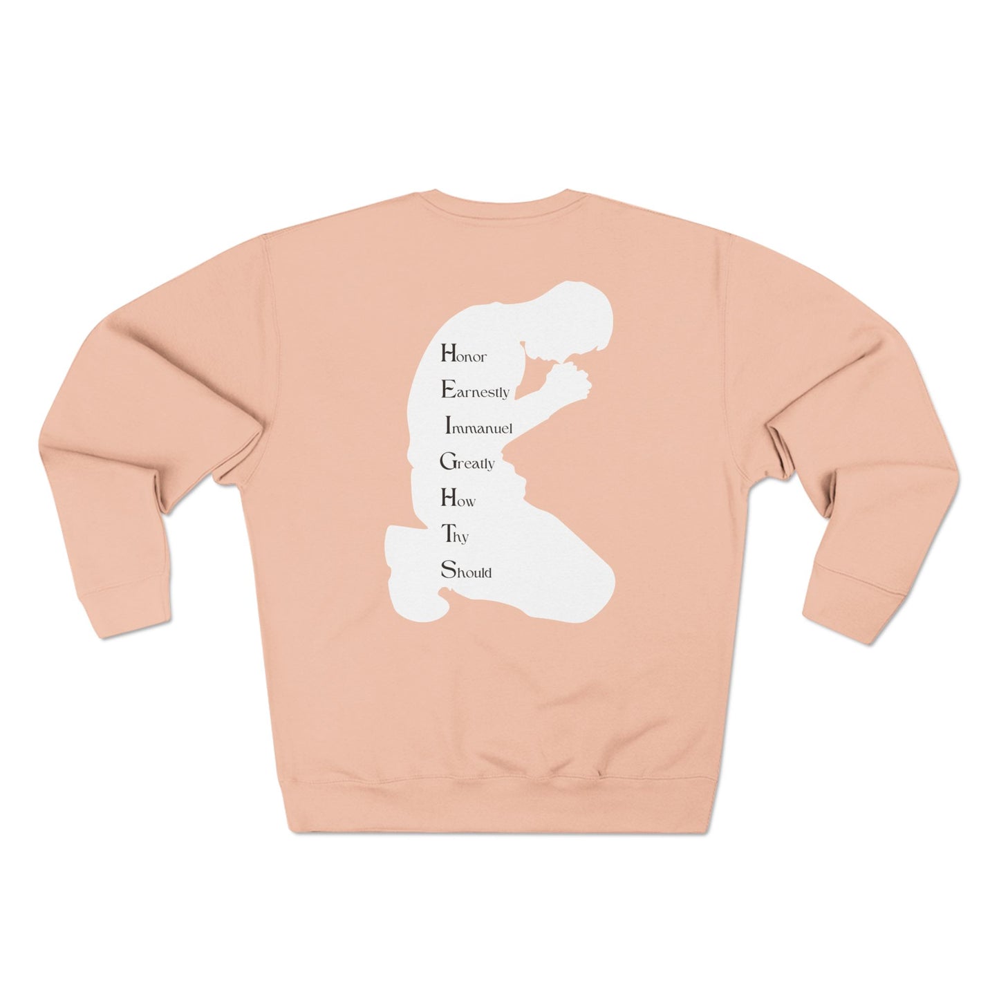 Heights Christian White Letters & Image Crewneck