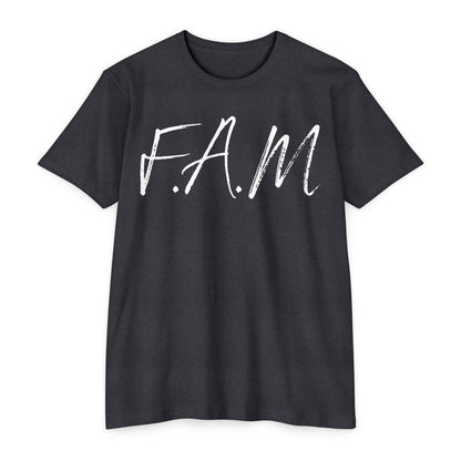Adult Fam Christian White Letters & Image Premium Tee