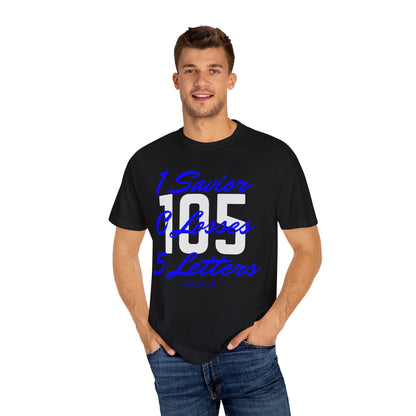 Adult 105 Christian Blue and White Letters