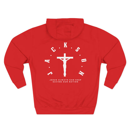 Adult Jackson White Pullover Hoodie