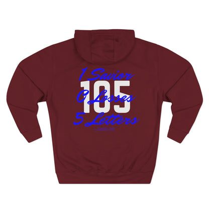 Specialty Adult 105 Christian Blue and White Letters Hoodie