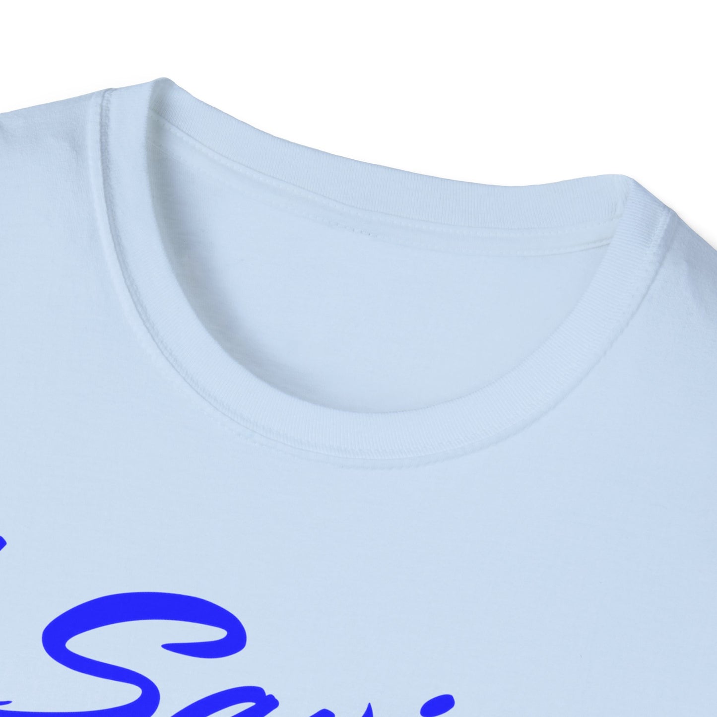 Adult 105 Christian Blue and White Letters
