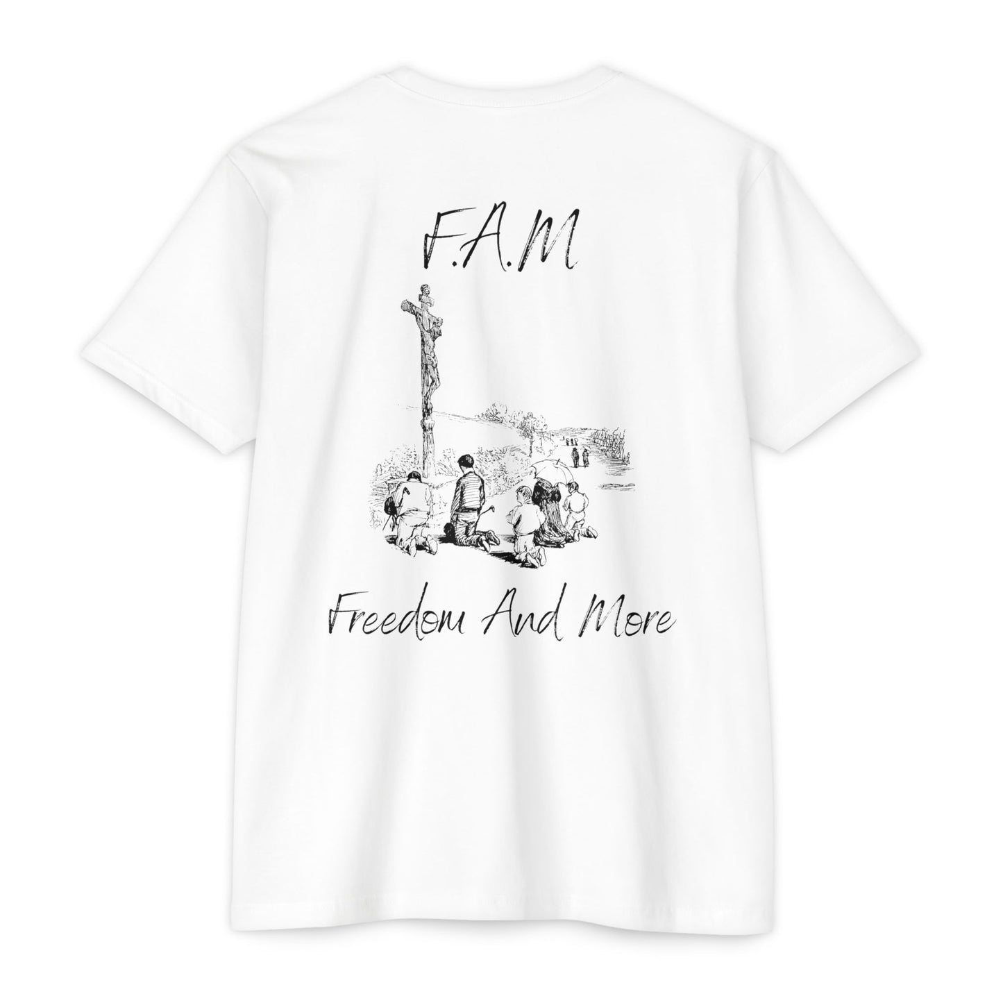 Adult Fam Christian Black Letters & Image Premium Tee