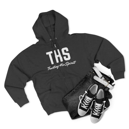 Adult THS Christian White Letters Hoodie Zipper
