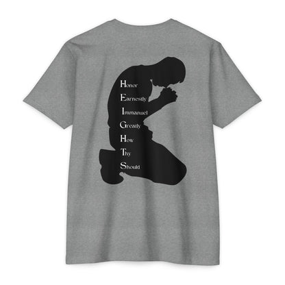Adult Heights Christian Black Letters & Image Premium Tee
