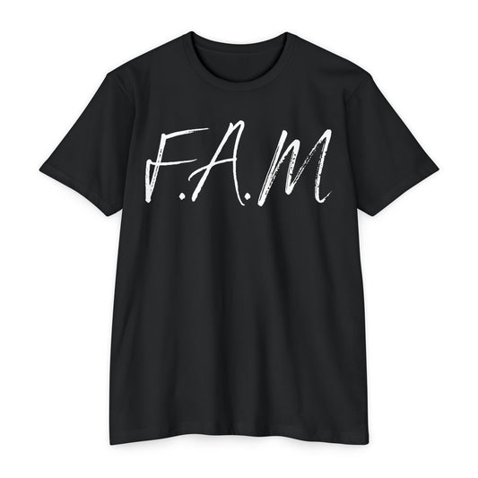 Adult Fam Christian White Letters & Image Premium Tee
