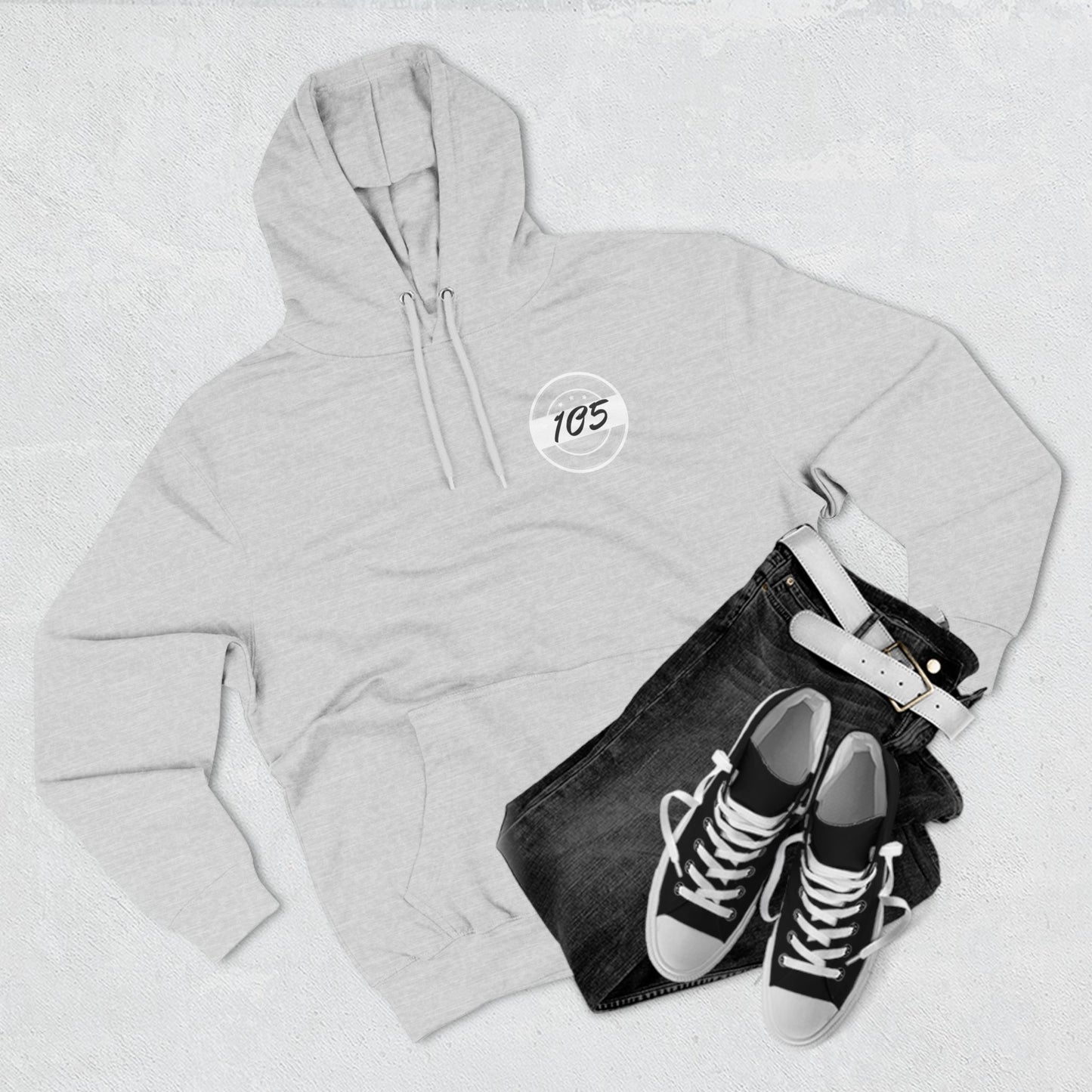 Adult 105 Christian White and Black Letters Hoodie