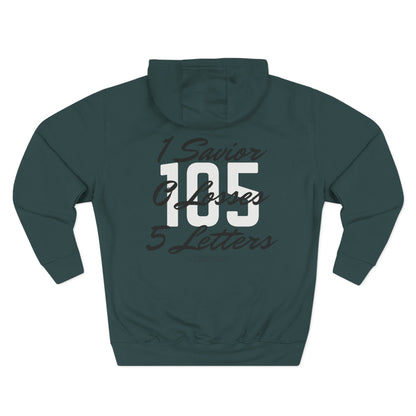 Adult 105 Christian Black and White Letters Hoodie