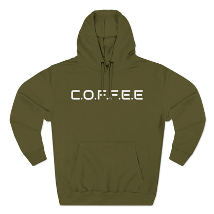 Adult Coffee Christian White Words Only Hoodie