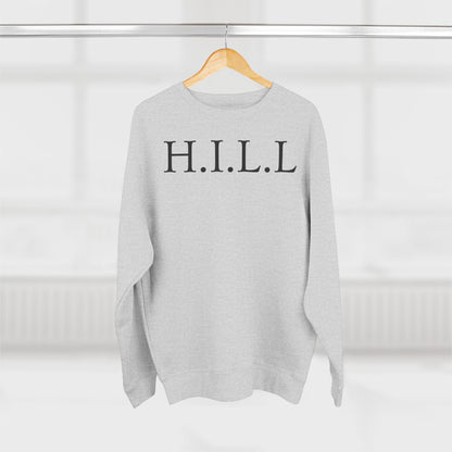 Adult Hill Christian Black Words Crewneck