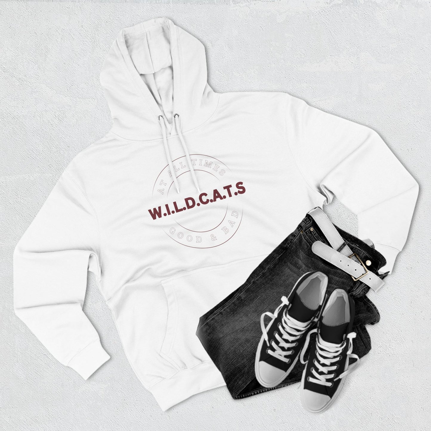 Wildcats Christian Marron Letters & Picture Hoodie