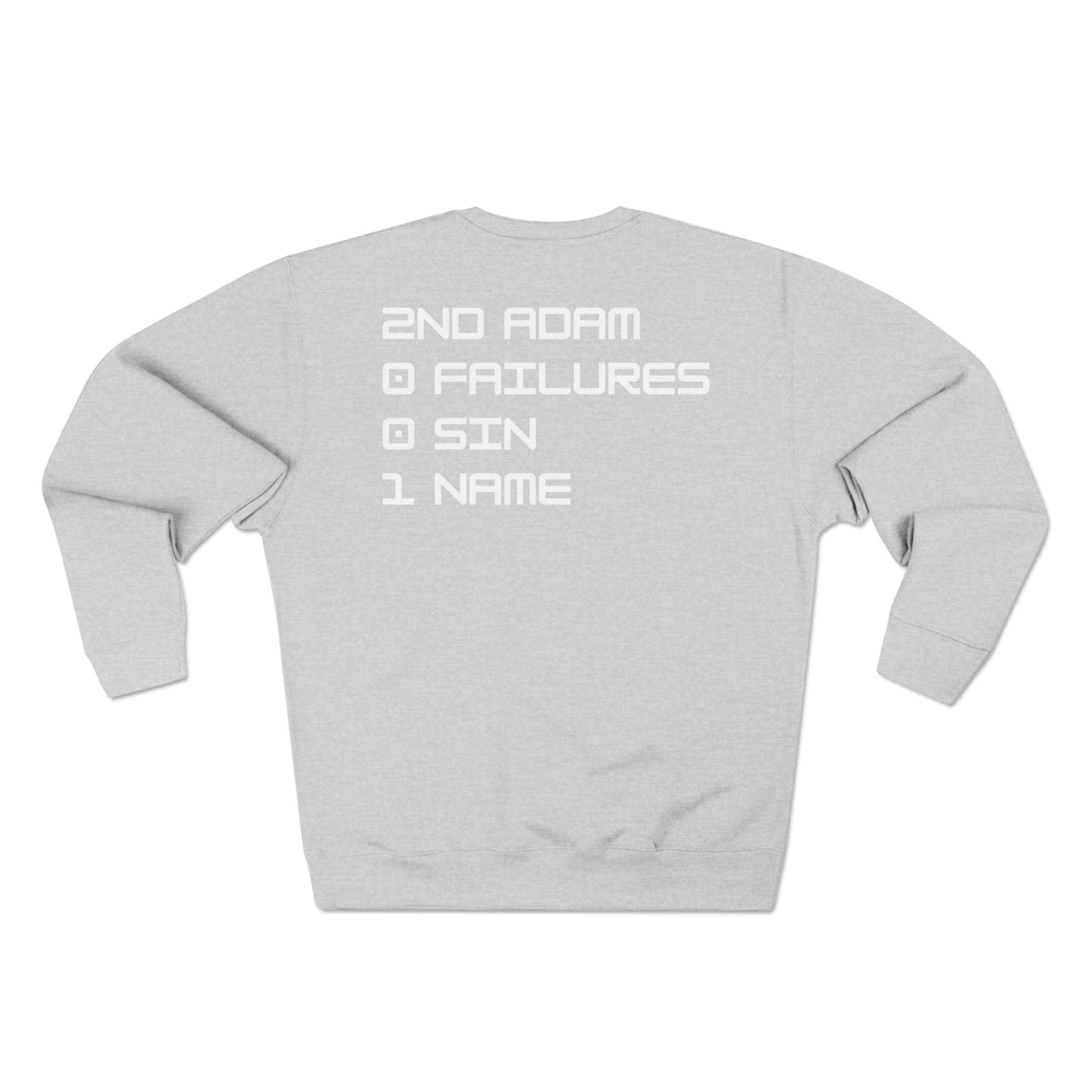 Adult 2001 Christian White Words Crewneck