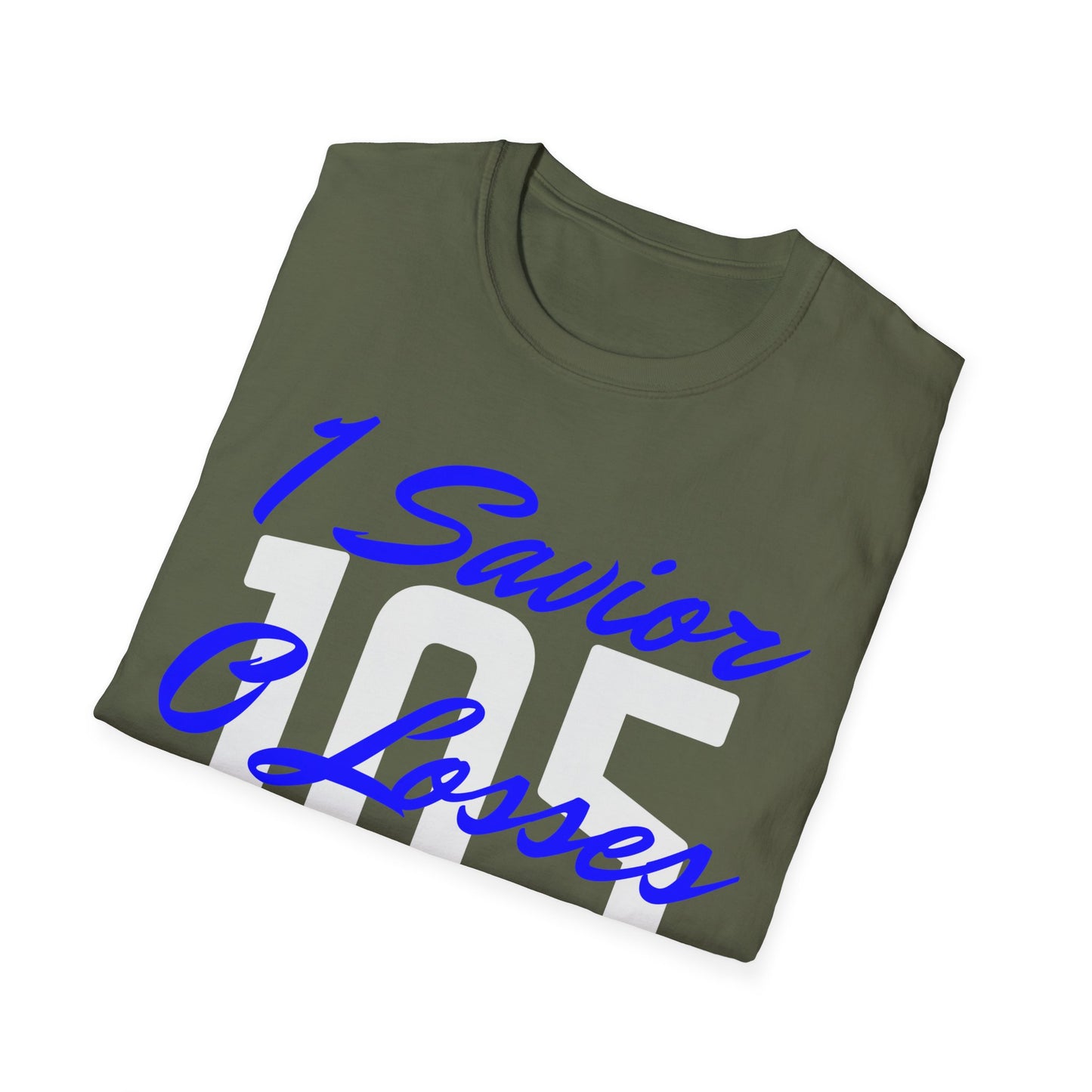 Adult 105 Christian Blue and White Letters