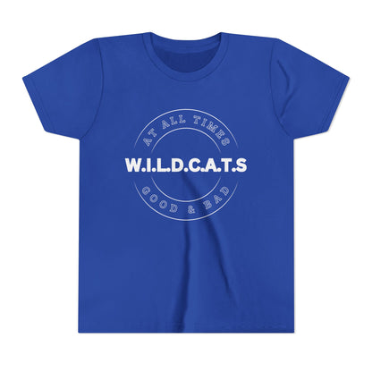 Youth Wildcats Christian White Letters & Picture