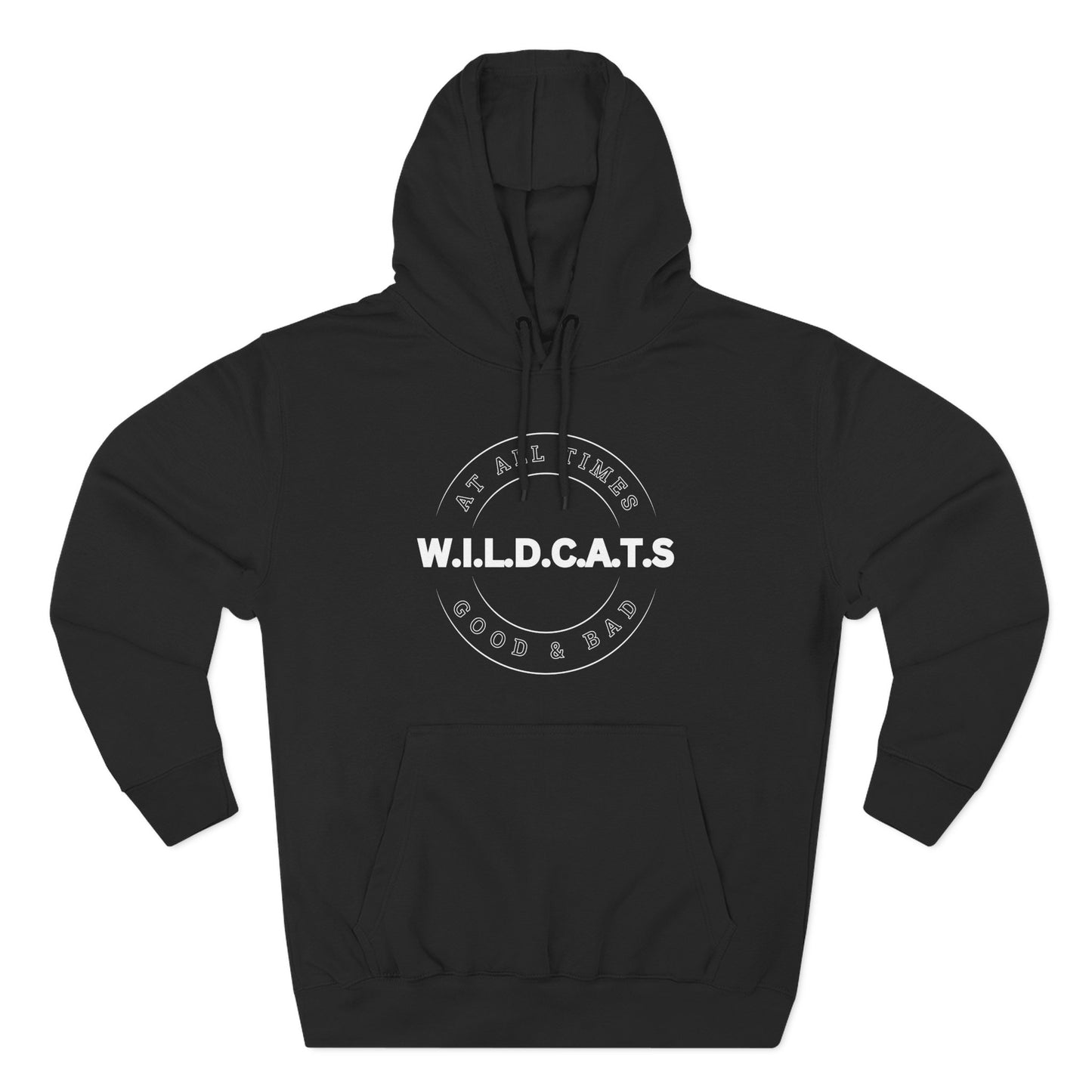 Adult Wildcats Christian White Letters & Picture Pullover Hoodie