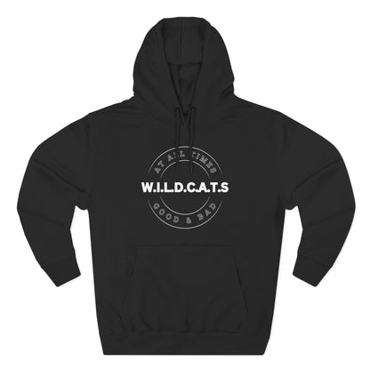 Adult Wildcats Christian White Letters & Picture Pullover Hoodie