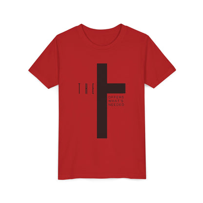 Youth T-Town Christian Black Letters & Cross