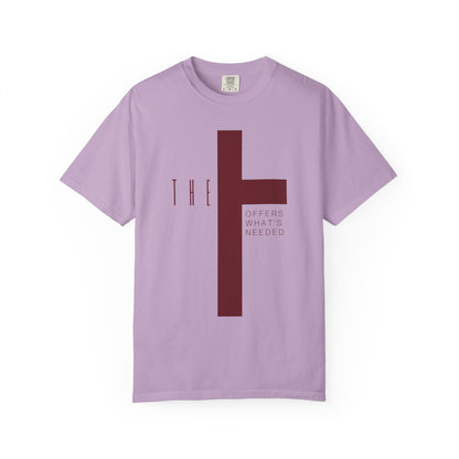 Adult T-Town Christian Marron Letters & Cross