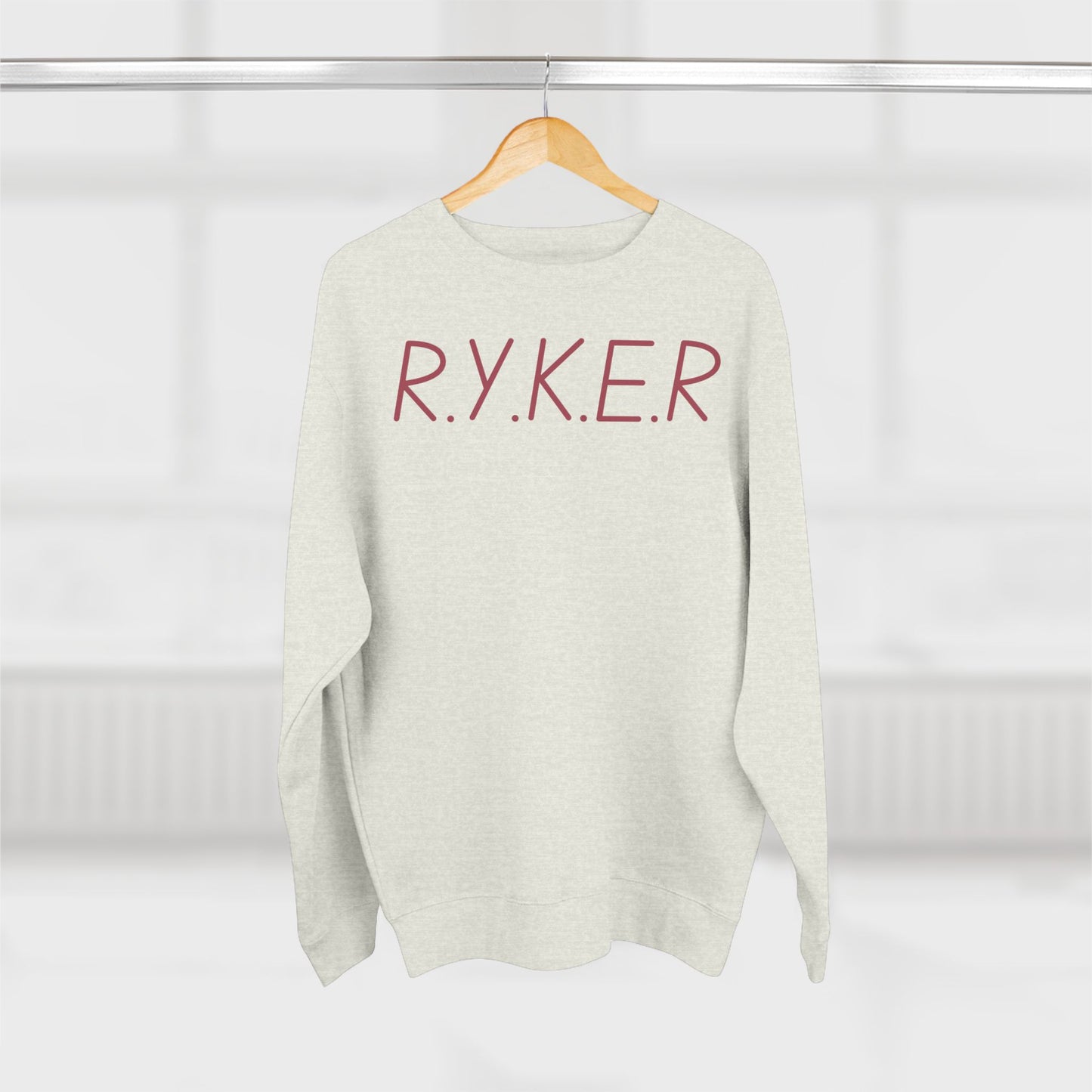 RYKER Christian Marron Letters Crewneck