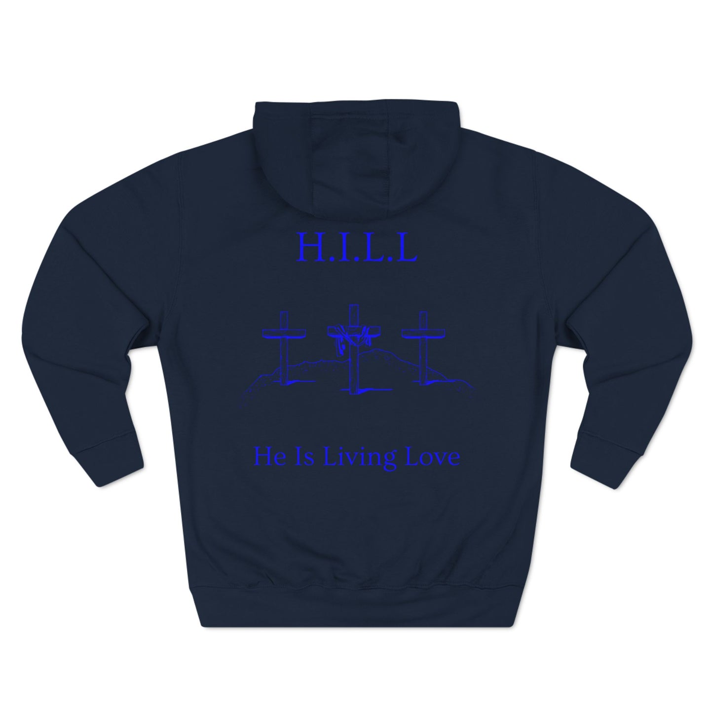 Hill Christian Blue Words Hoodie