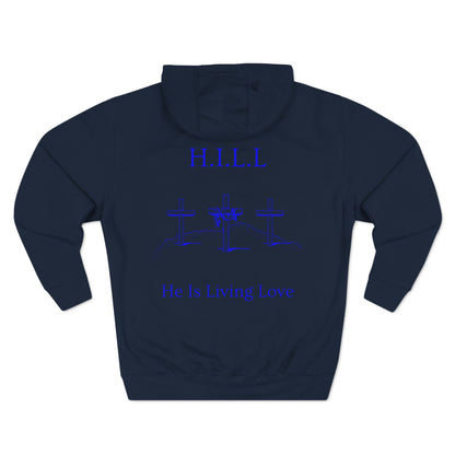 Hill Christian Blue Words Hoodie