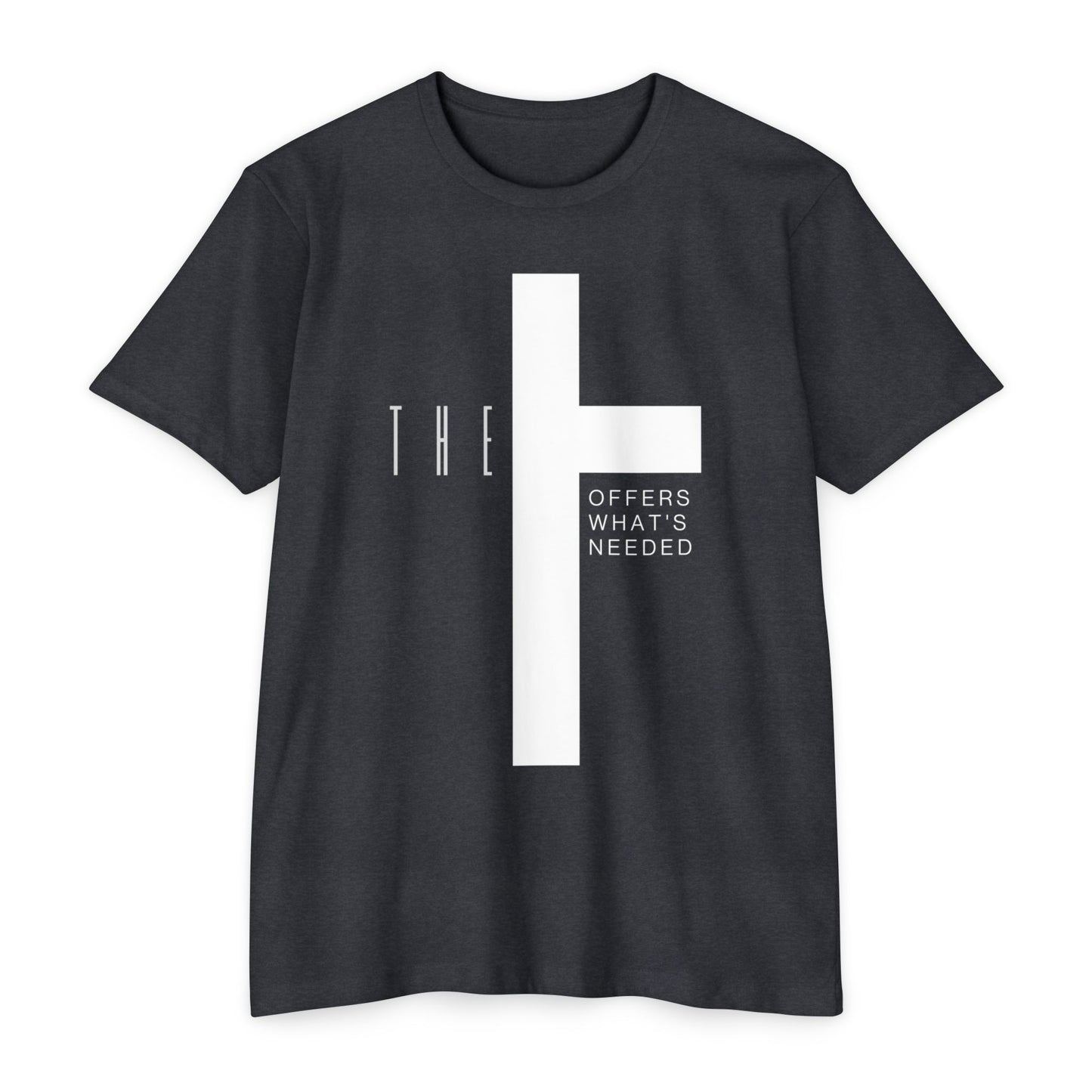 Adult T-Town Black Cross & Letters Premium Tee