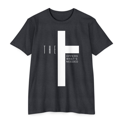 Adult T-Town Black Cross & Letters Premium Tee