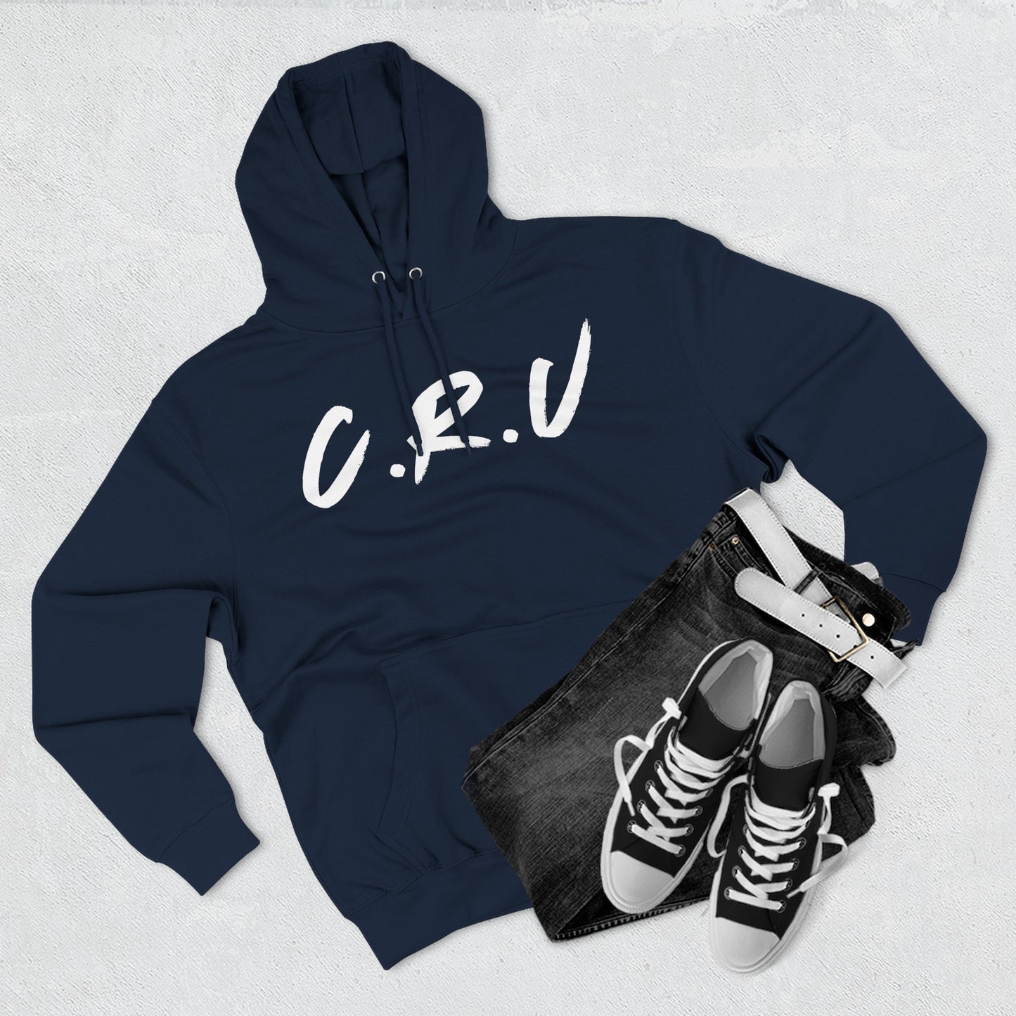 Adult Cru White Pullover Hoodie