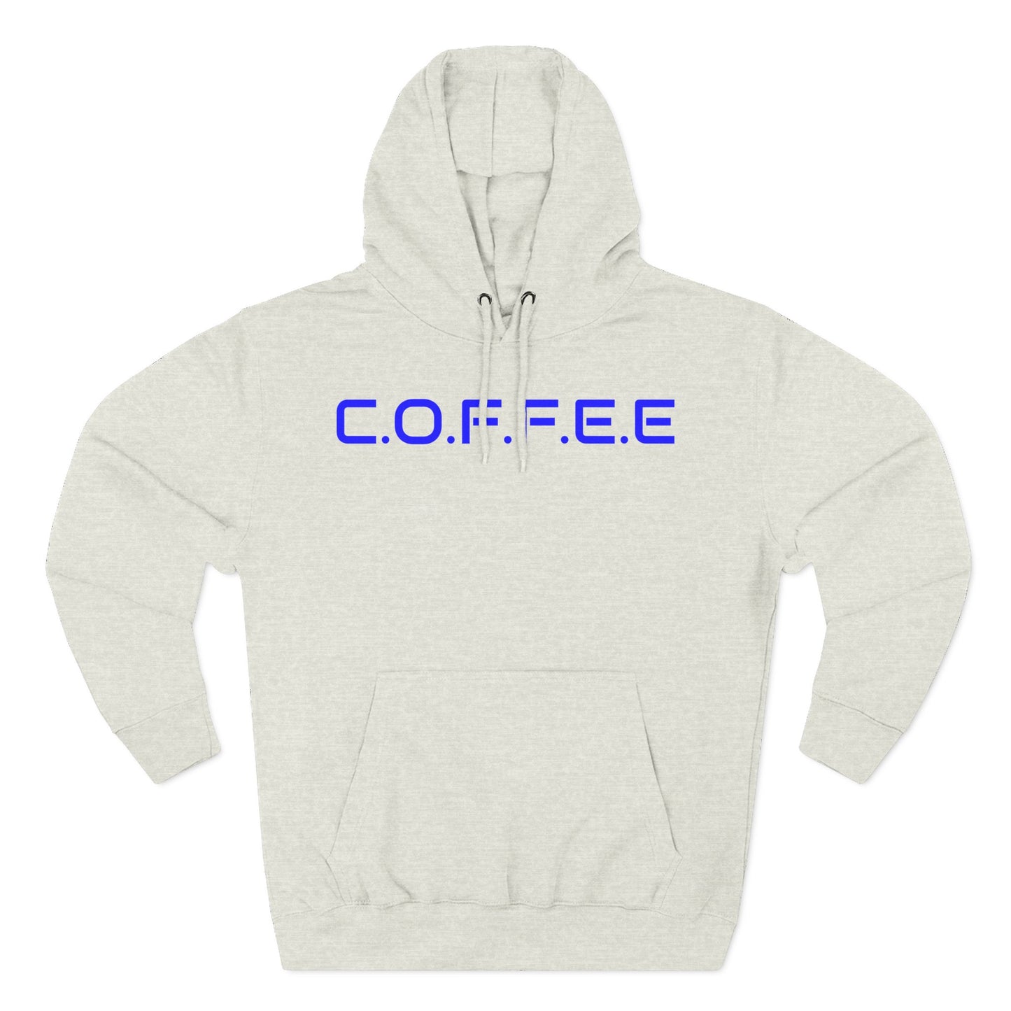 Adult Coffee Christian Blue Words Only Hoodie