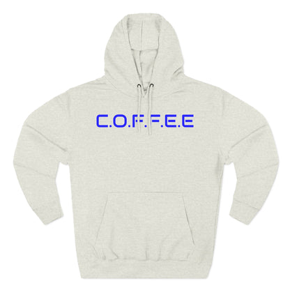 Adult Coffee Christian Blue Words Only Hoodie