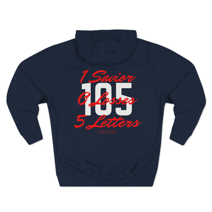 Adult 105 Christian Red and White Letters Hoodie